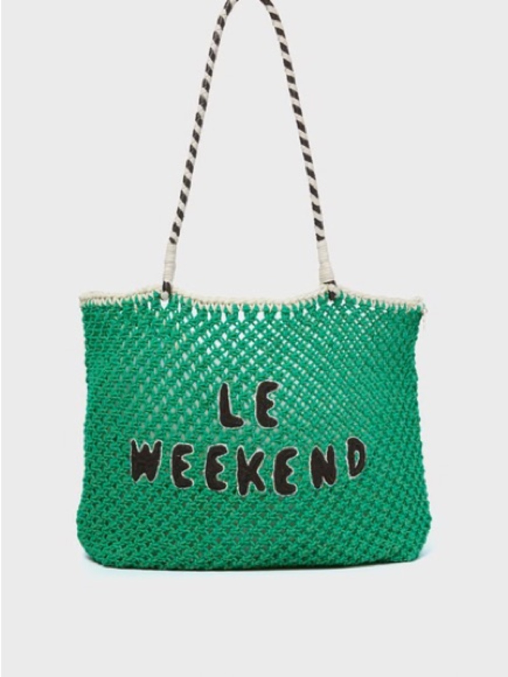 Clare V Green 'Le Weekend' Woven Tote